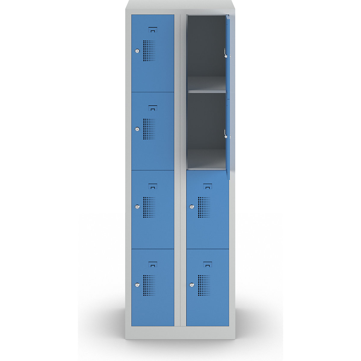 Čtyřnásobná skříň s uzamykatelnými boxy Amsterdam – eurokraft basic (Obrázek výrobku 4)-3