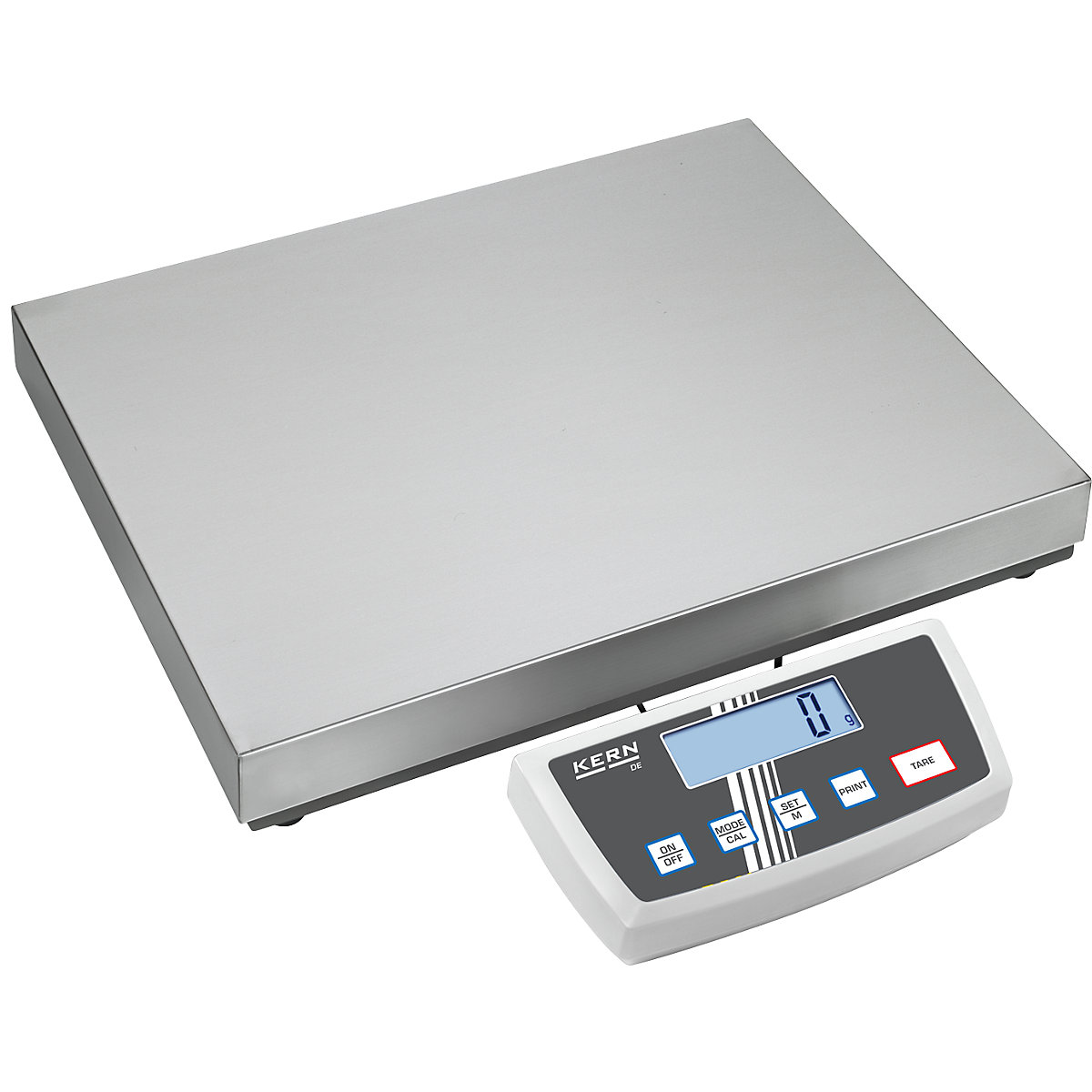 Váha s plošinkou – KERN, váha se dvěma rozsahy, rozsah vážení do 60 kg, citlivost 10 / 20 g, vážicí deska 522 x 403 mm-2