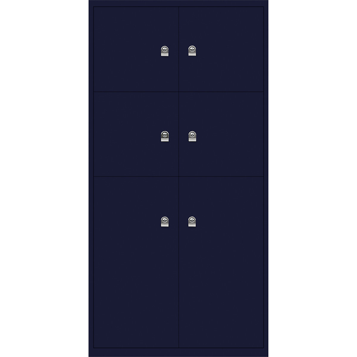 LateralFile™ Lodge – BISLEY, so 6 uzamykacími priehradkami, výška 4 x 375 mm, 2 x 755 mm, oxfordská modrá-22