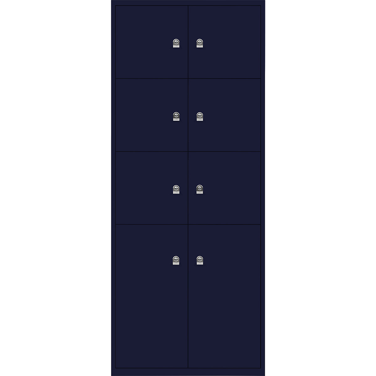LateralFile™ Lodge – BISLEY, s 8 uzamykacími priehradkami, výška 6 x 375 mm, 2 x 755 mm, oxfordská modrá-24