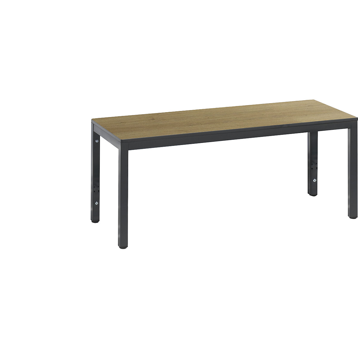 Šatňová lavica BASIC PLUS – C+P, sedadlo z HPL, dĺžka 1000 mm, vzor dub-10