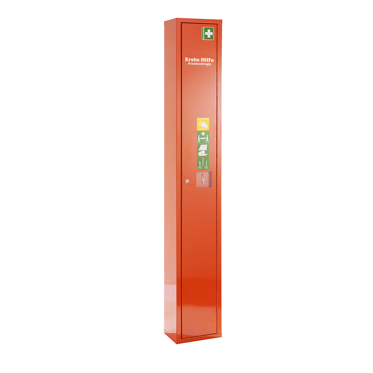 SÖHNGEN – Lekárnička podľa DIN 13157, bez obsahu, signálna oranžová, hĺbka 200 mm, v x š 2000 x 300 mm