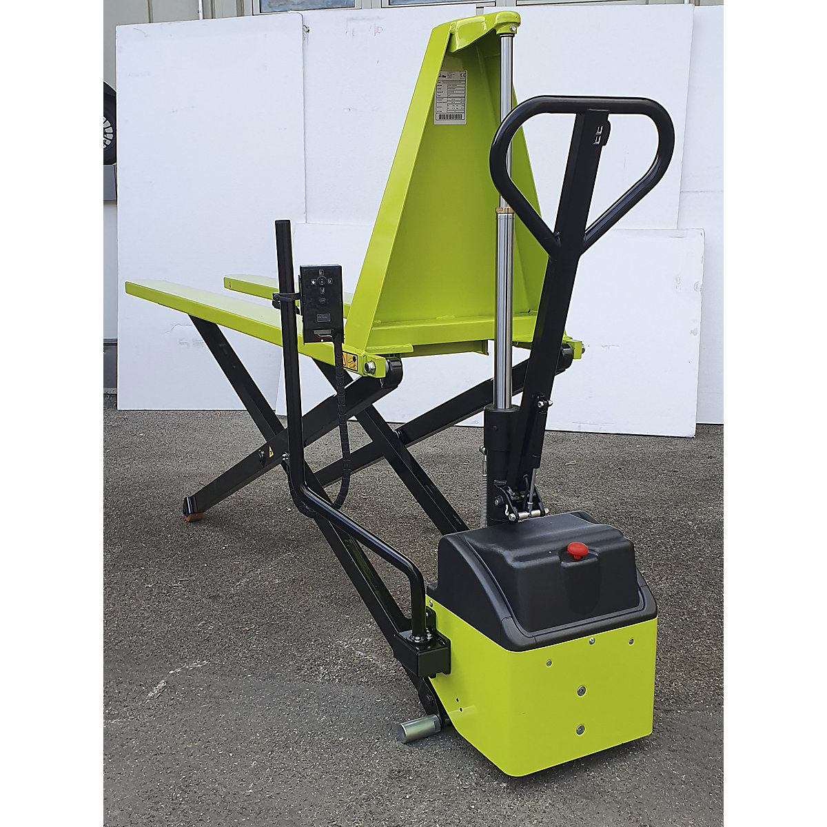 Nožnicový vidlicový zdvíhací vozík, elektrohydarulický s reguláciou úrovne – Pramac, dĺžka vidlice 1150 mm, nosnosť 1000 kg-3