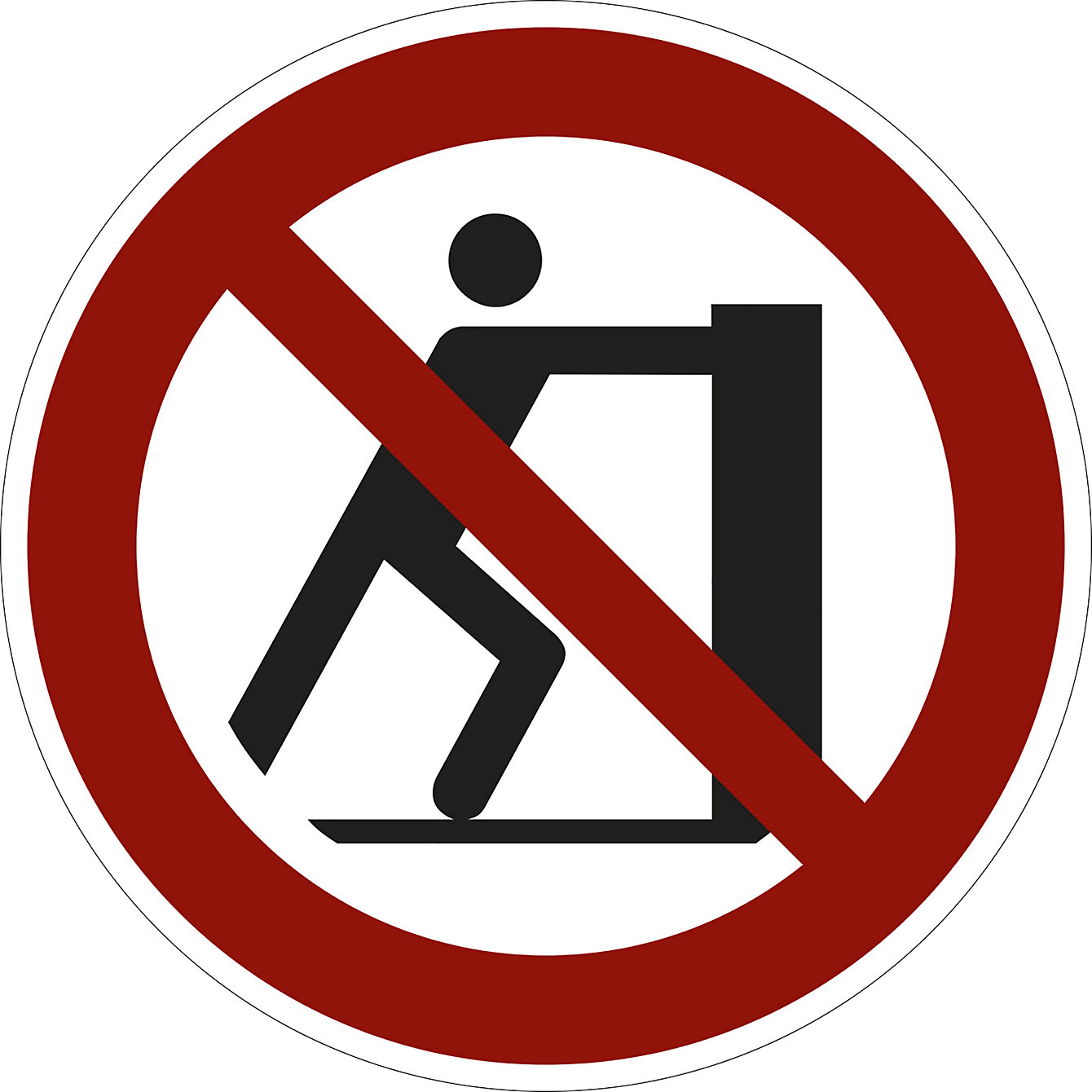 Zaprojektuj Własny Znak Zakazu W Zakresie Bezpieczeństwa Pożarowego Znak zakazu: nie opierać się, nie pchać obiektu, opak. 10 szt. | KAISER