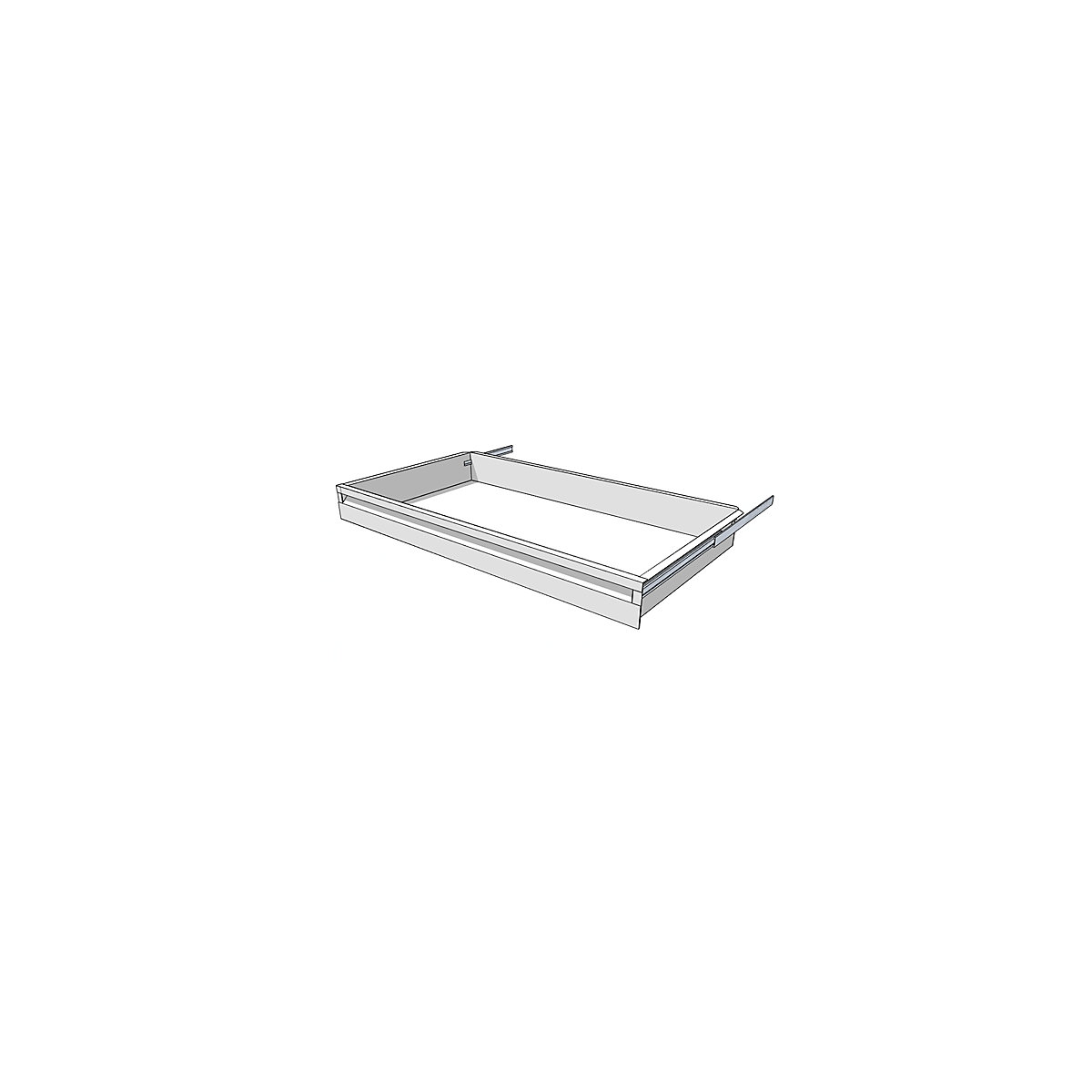 Schublade für Regal-Schranksystem, Höhe 100 mm, für Regaltiefe 500 mm