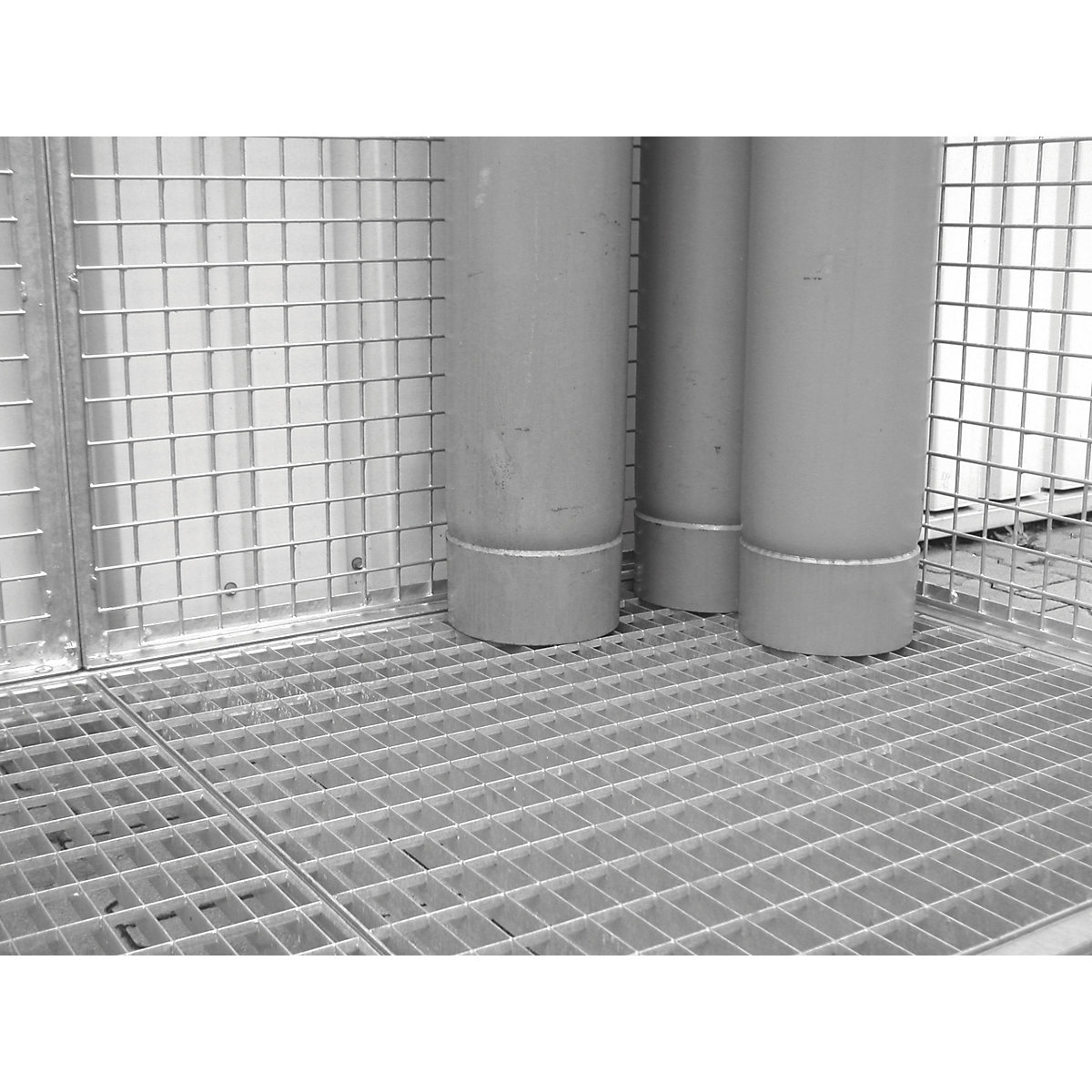 Gitterrostboden eurokraft pro, befahrbar, für BxT 2100 x 1085 mm-3