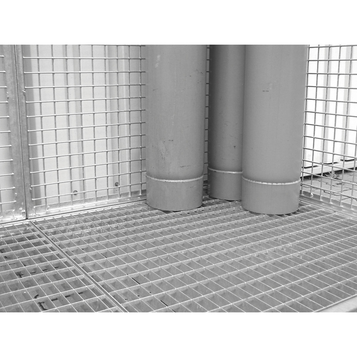 Gitterrostboden eurokraft pro, befahrbar, für BxT 2400 x 1500 mm-5