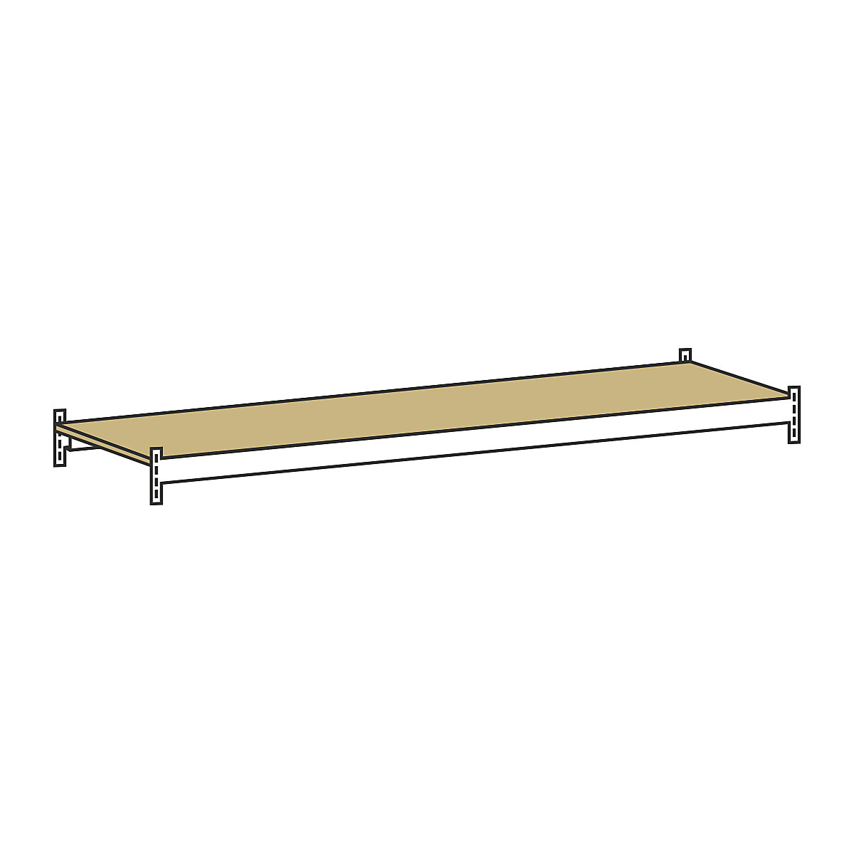 Zusatzebene mit Spanplatte SCHULTE, Spannweite 2250 mm, Tiefe 600 mm-4