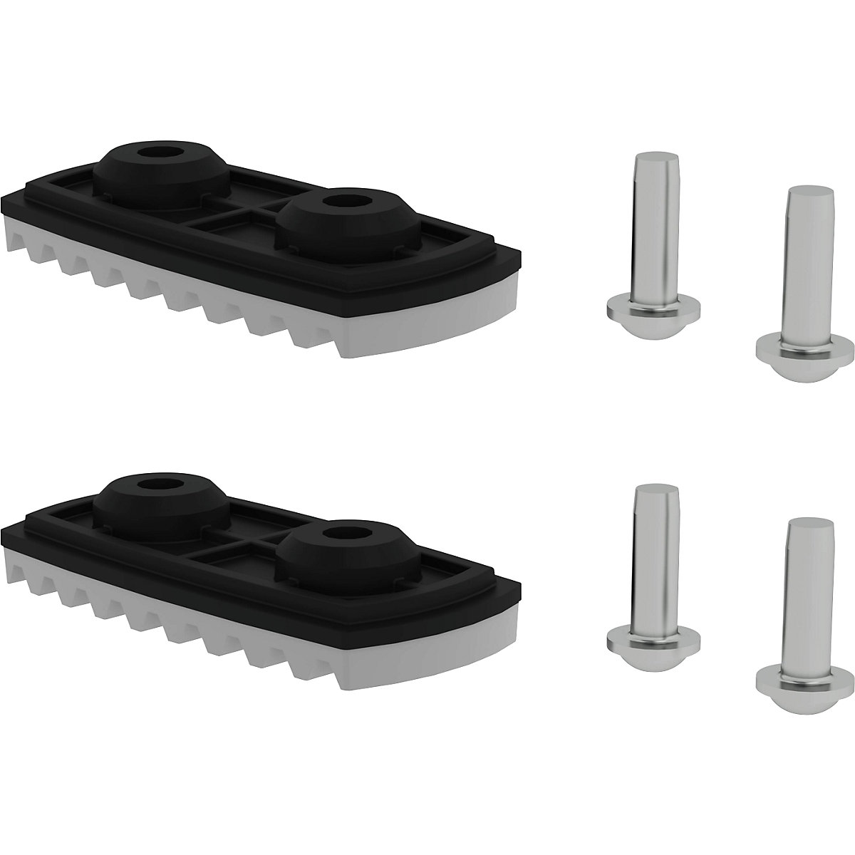 nivello®-Fußplatte MUNK, für glatte Untergründe, für Holmhöhe 58/73 mm