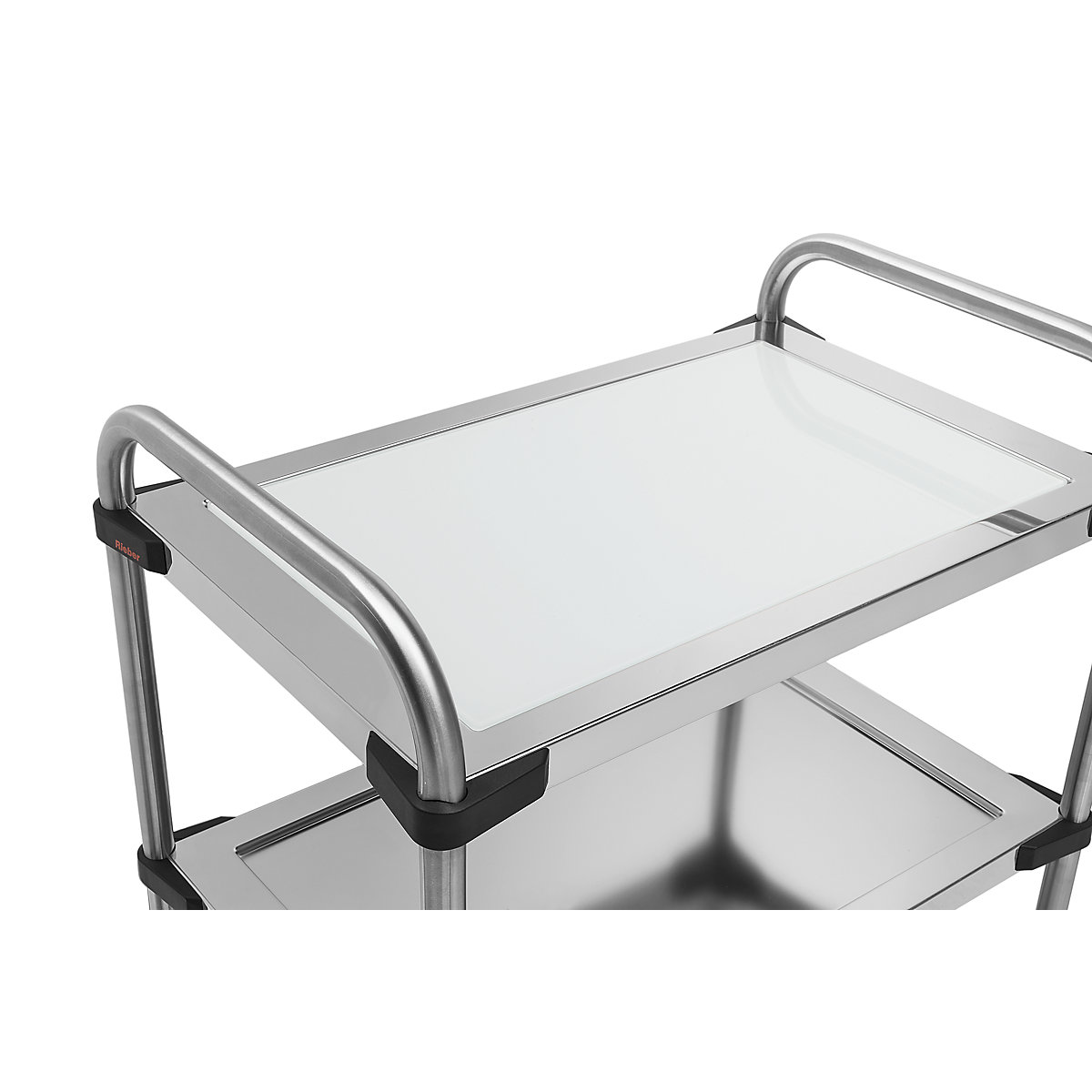 Einlegeboden für Edelstahl-Servierwagen 640-RL, aus Glas, weiß-4