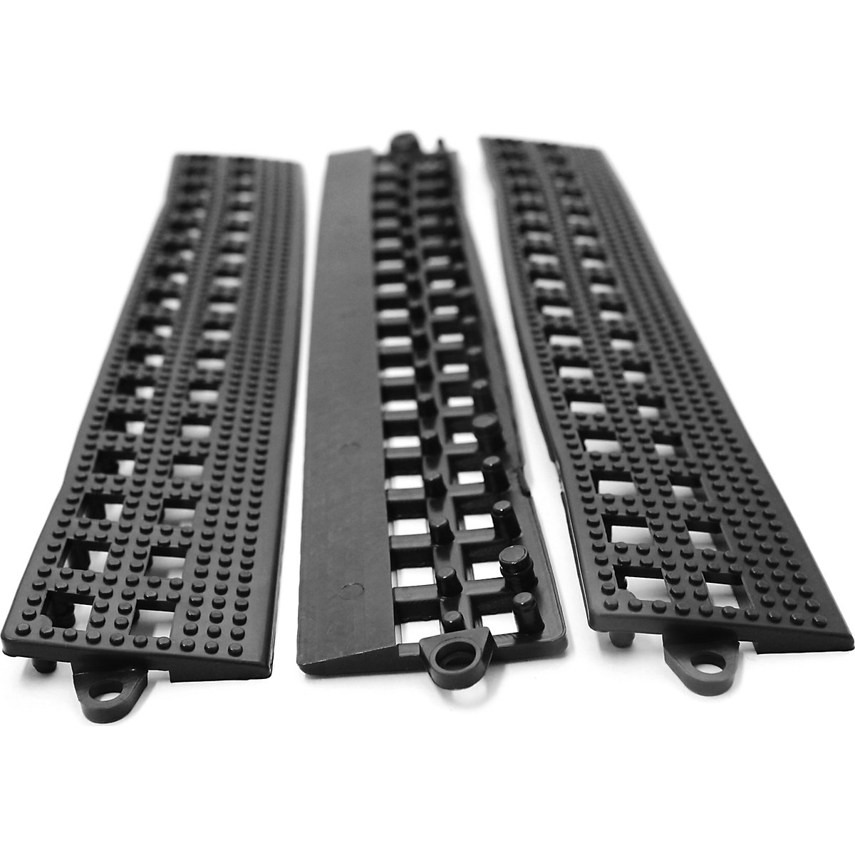 Randleiste für Flexi-Deck, mit Verbindungsleiste, VE 6 Stk, schwarz