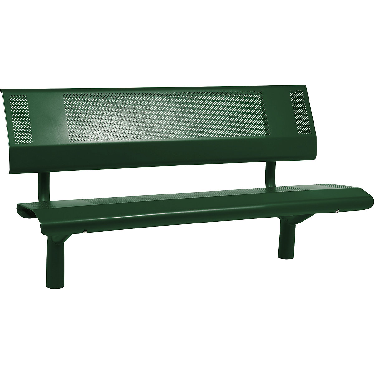 Jeklena klop OSLO – PROCITY, višina sedeža 450 mm, mahovo zelene barve, s hrbtnim naslonjalom-1