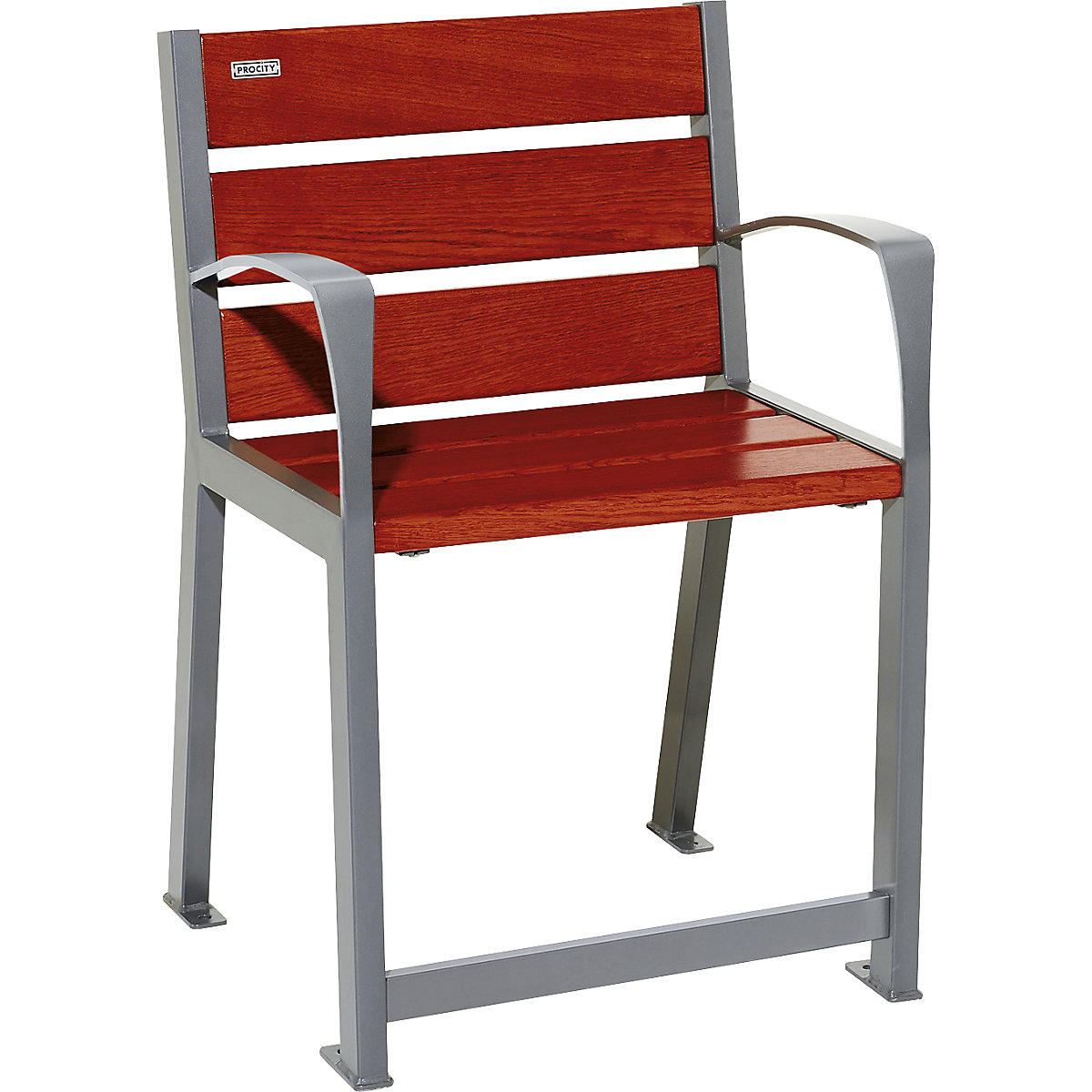 Lesen stol SILAOS® – PROCITY, za ostarele, antracitno sive barve, mahagoni-3