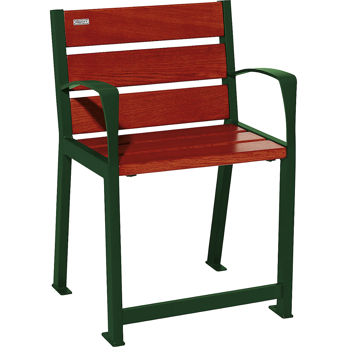 Lesen stol SILAOS® – PROCITY, za ostarele, mahovo zelene barve, mahagoni-2