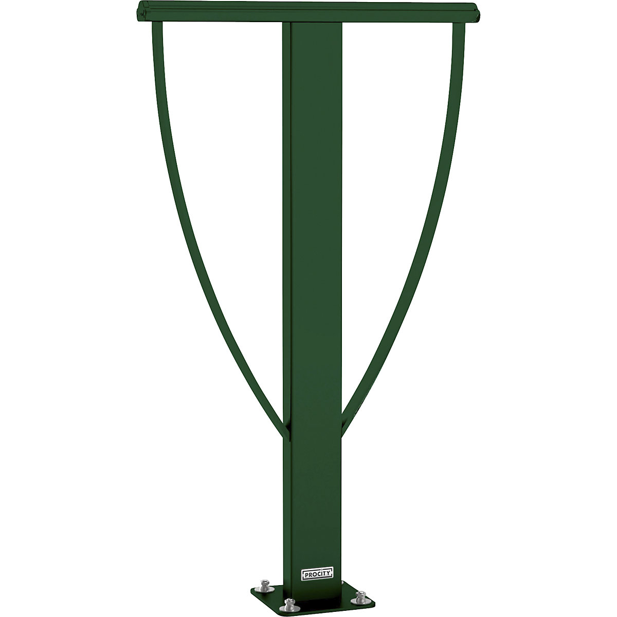 Naslon za kolesa LISSABON – PROCITY, s talno ploščico, mahovo zelene barve-2