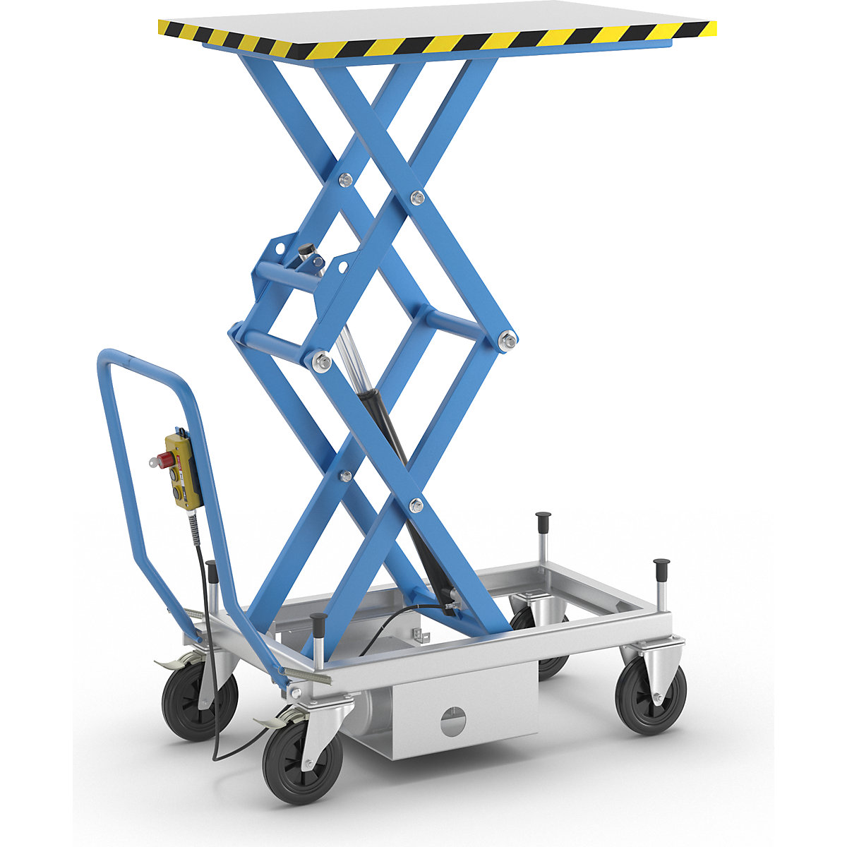 Zdvižný stolový vozík s dvojitými nůžkami &ndash; eurokraft pro