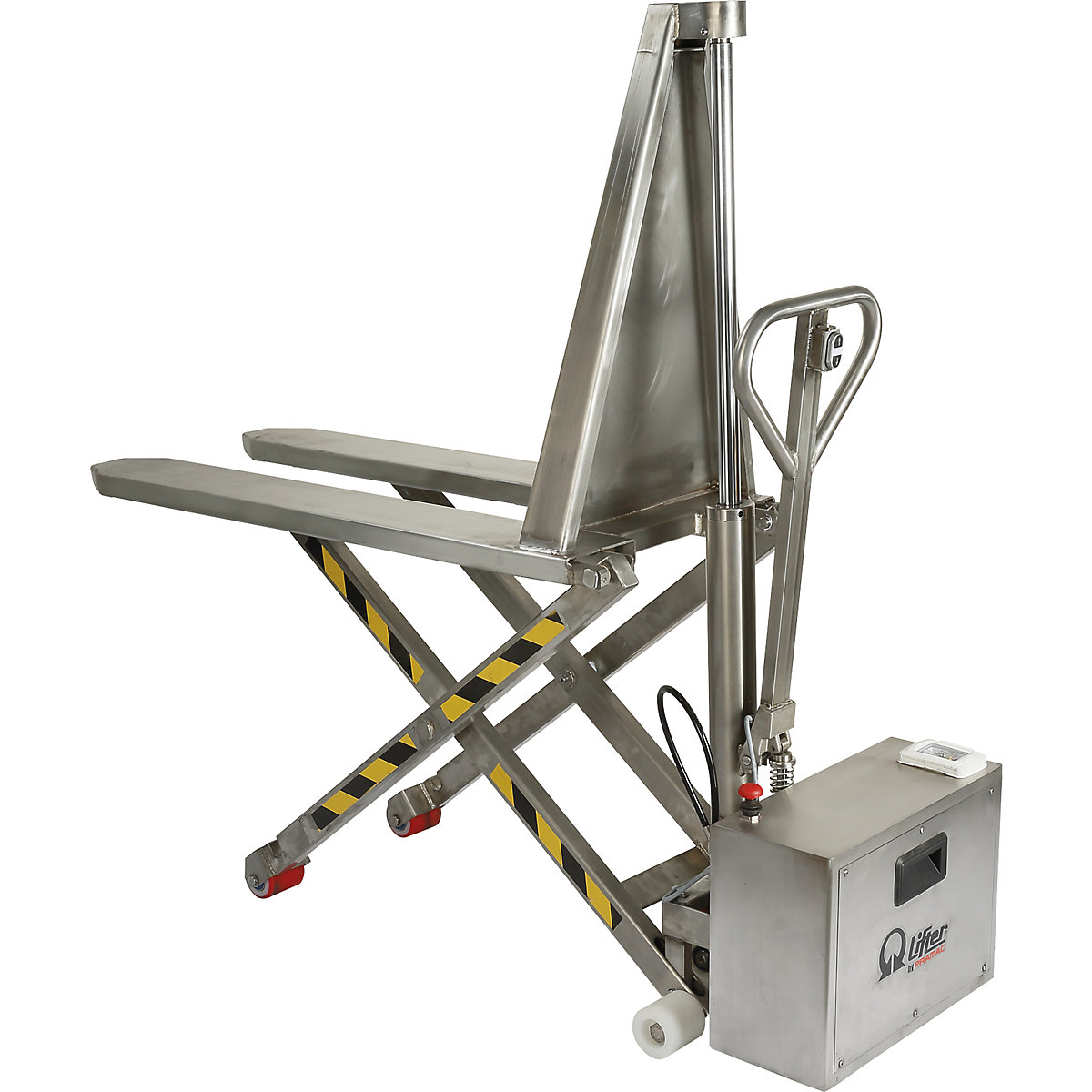 Nůžkový vidlicový zvedací vozík z ušlechtilé oceli – Pramac (Obrázek výrobku 2)-1