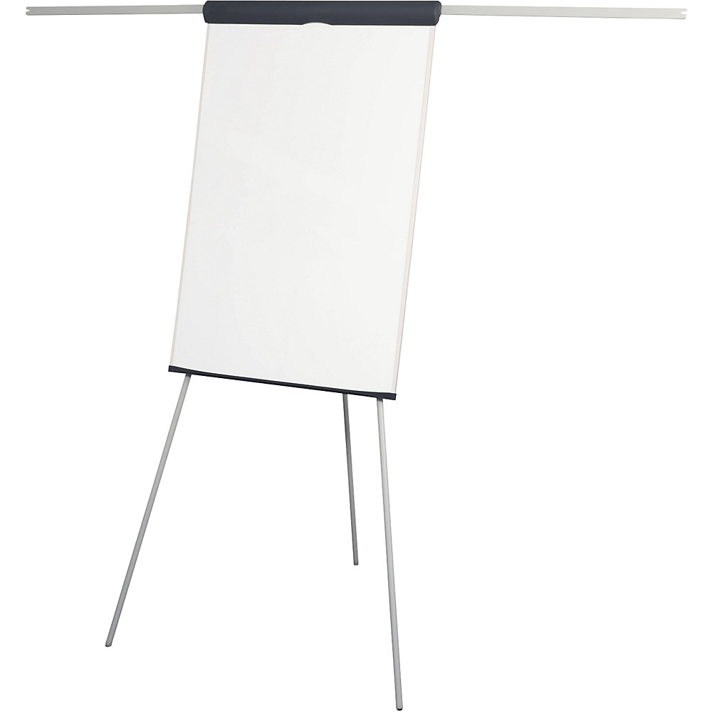 Flipchart, dreibeinig, Höhe 1860 mm, mit 2 Papierhaltern, weiß MAUL 2
