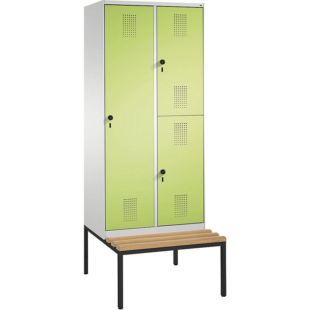 Armoire combinée EVOLO, à un ou deux étages, avec banc