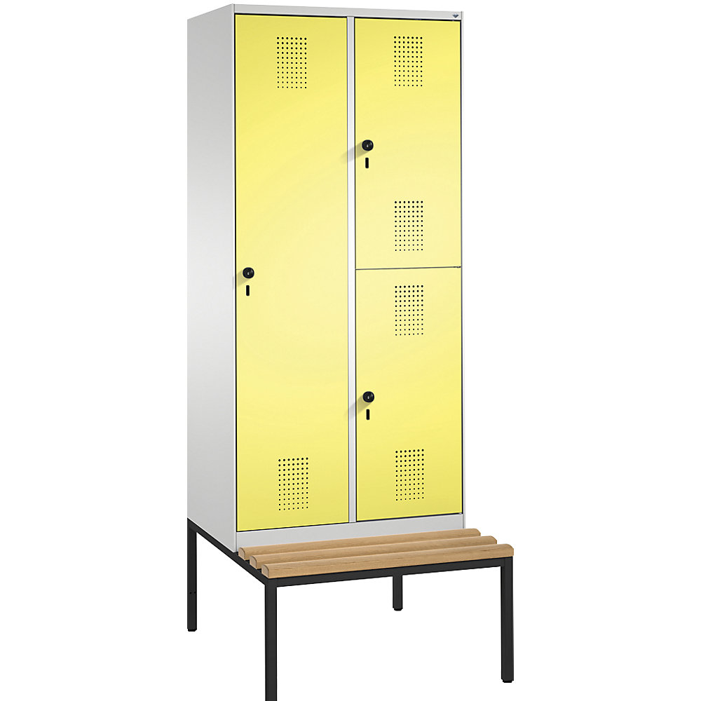 Armoire combinée EVOLO, à un ou deux étages, avec banc