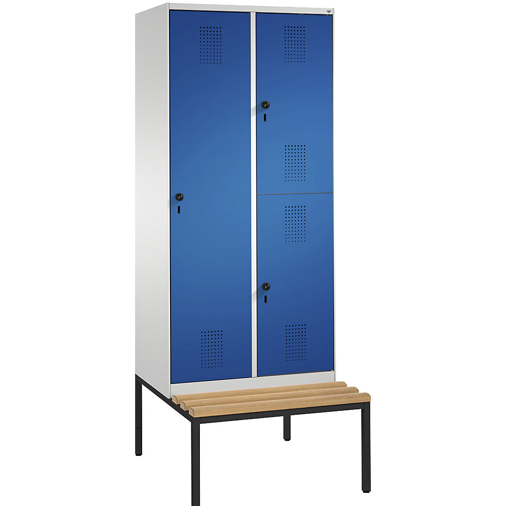 Armoire combinée EVOLO, à un ou deux étages, avec banc