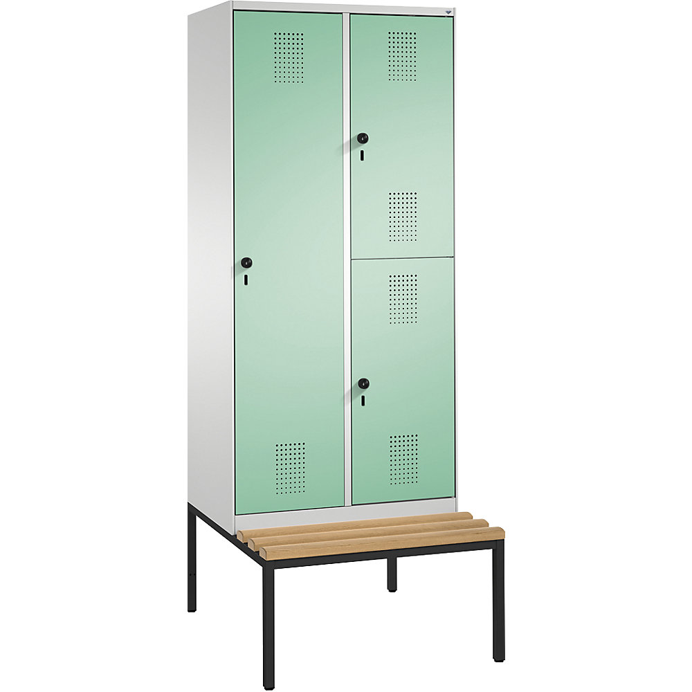 Armoire combinée EVOLO, à un ou deux étages, avec banc
