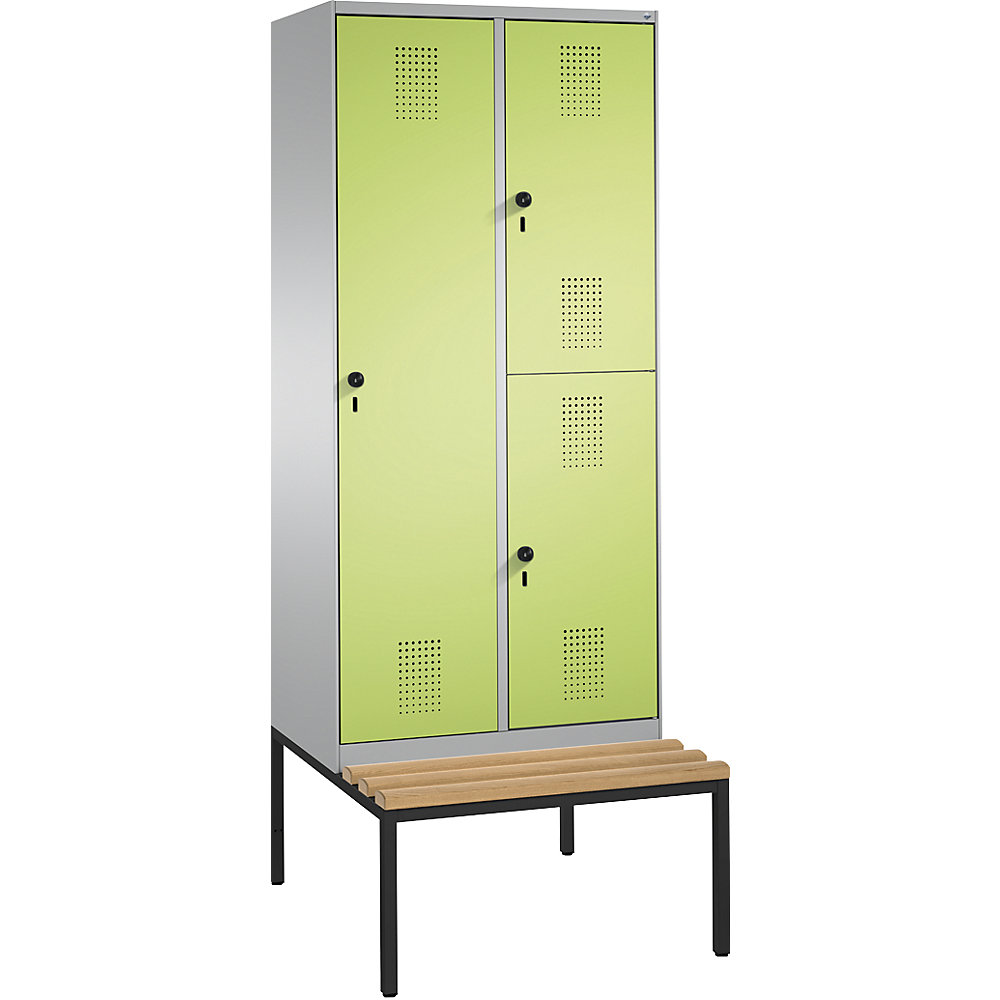Armoire combinée EVOLO, à un ou deux étages, avec banc