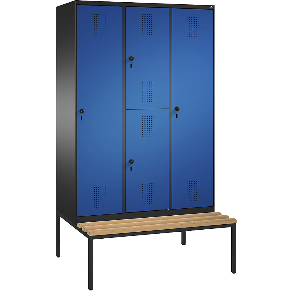 Armoire combinée EVOLO, à un ou deux étages, avec banc
