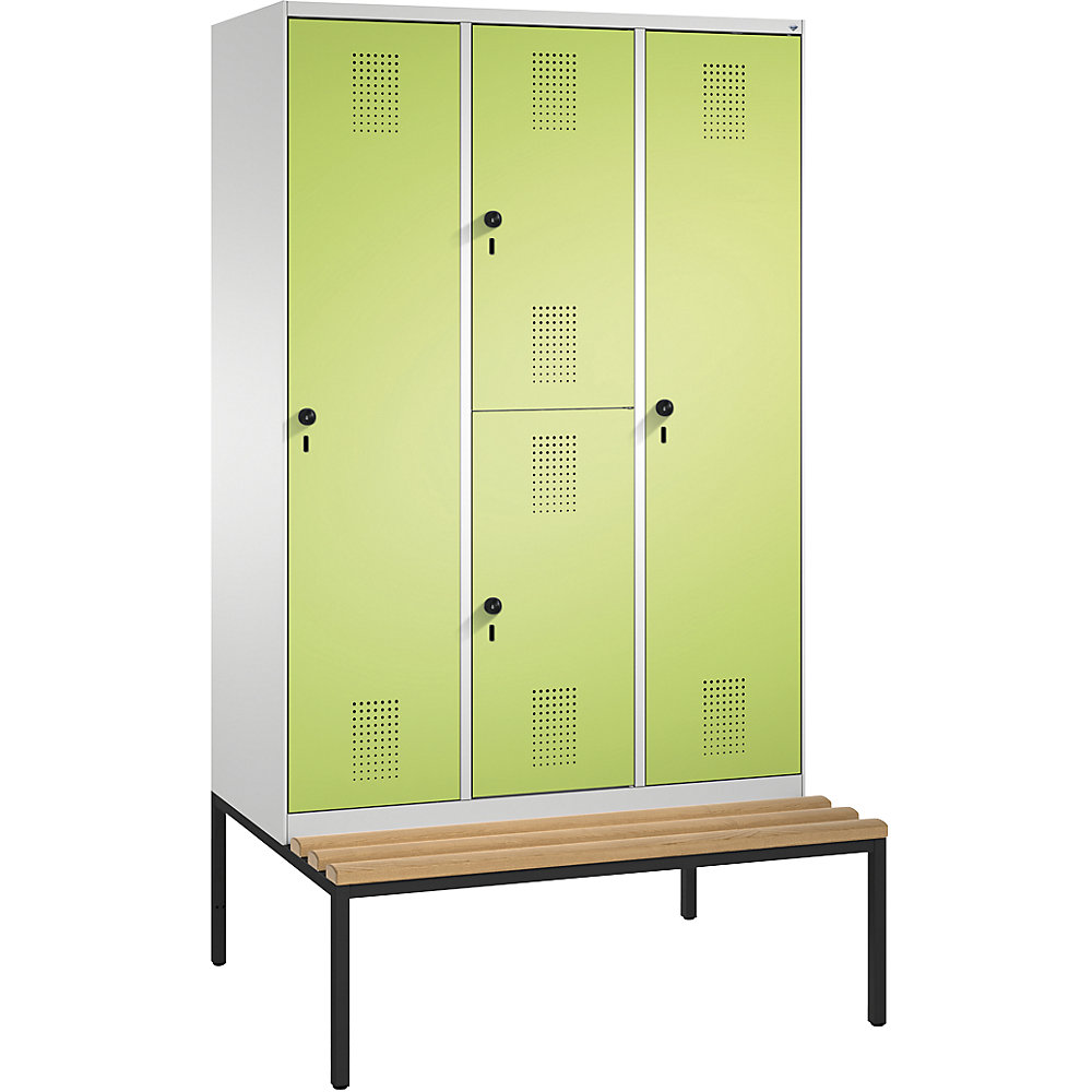 Armoire combinée EVOLO, à un ou deux étages, avec banc