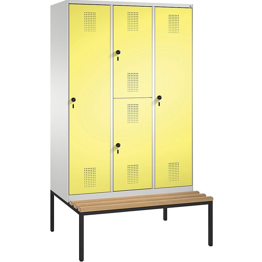 Armoire combinée EVOLO, à un ou deux étages, avec banc