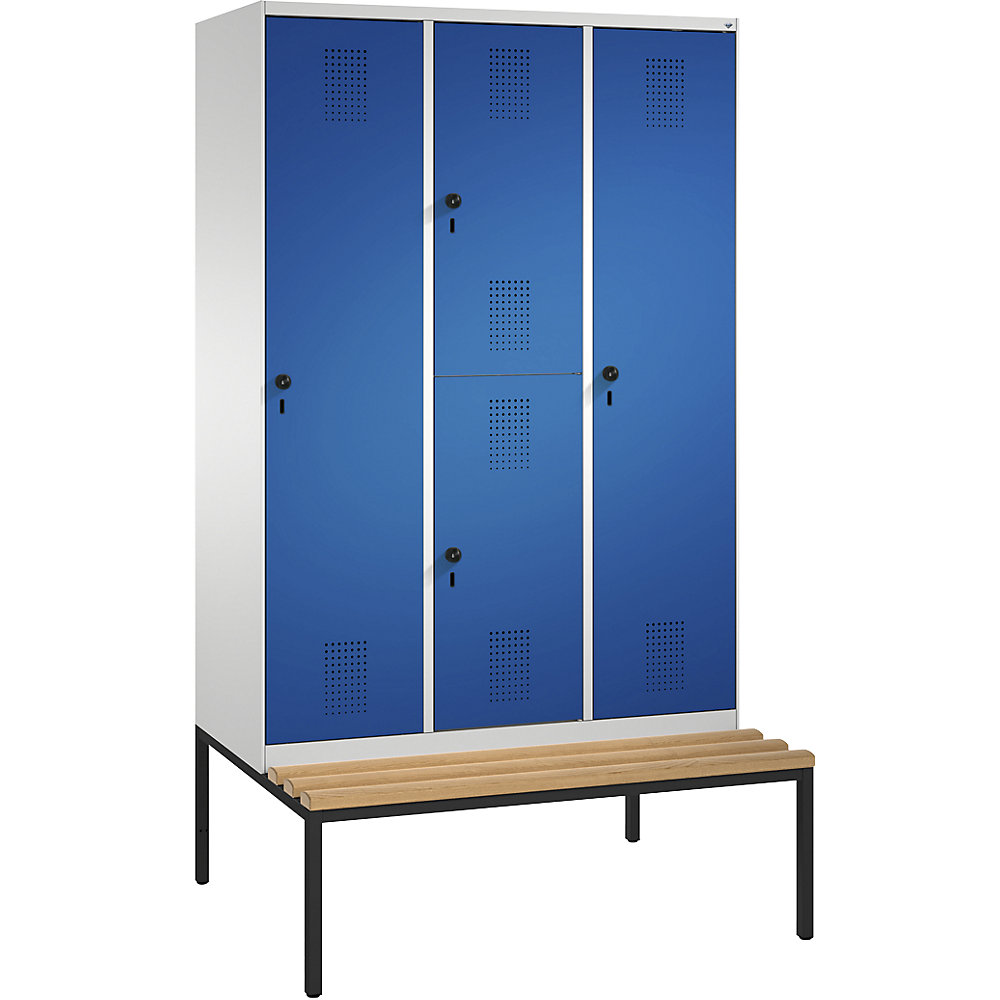 Armoire combinée EVOLO, à un ou deux étages, avec banc