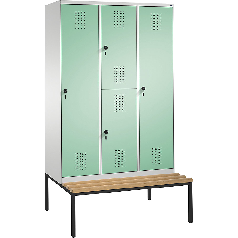 Armoire combinée EVOLO, à un ou deux étages, avec banc