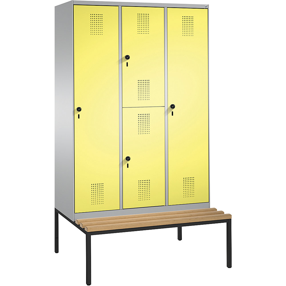 Armoire combinée EVOLO, à un ou deux étages, avec banc