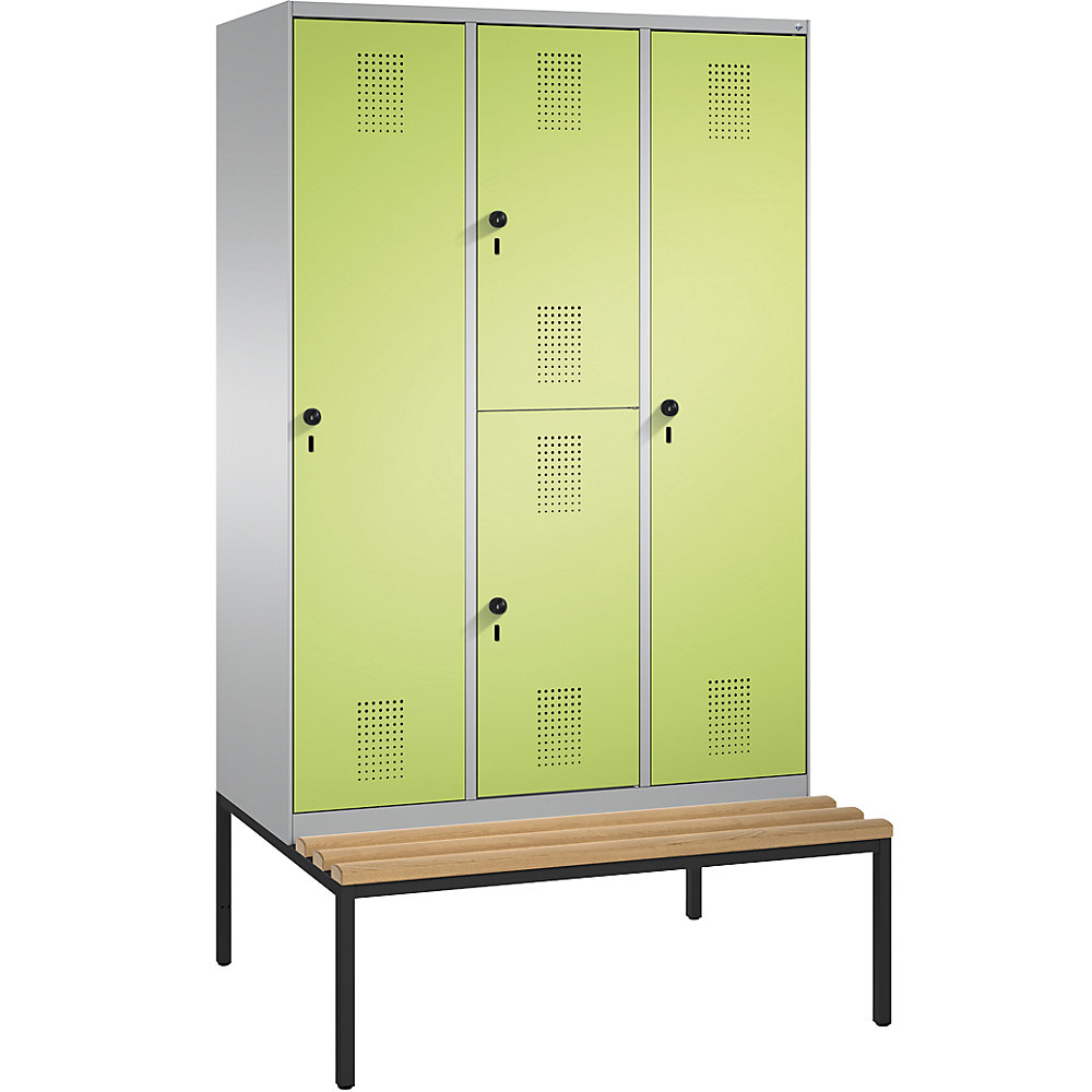 Armoire combinée EVOLO, à un ou deux étages, avec banc