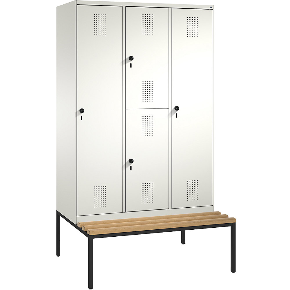 Armoire combinée EVOLO, à un ou deux étages, avec banc