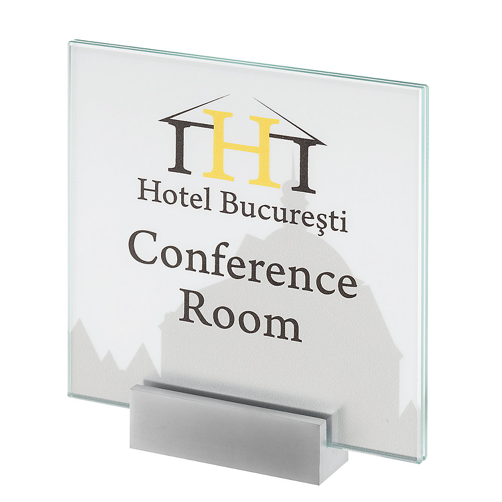 Kaiserkraft MONACO Door Sign Silver 14.8 cm 2