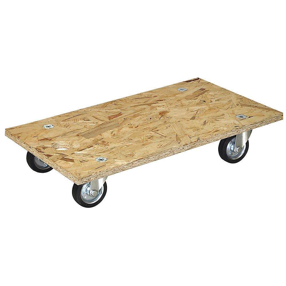 Lot de 2 plateaux roulants en OSB