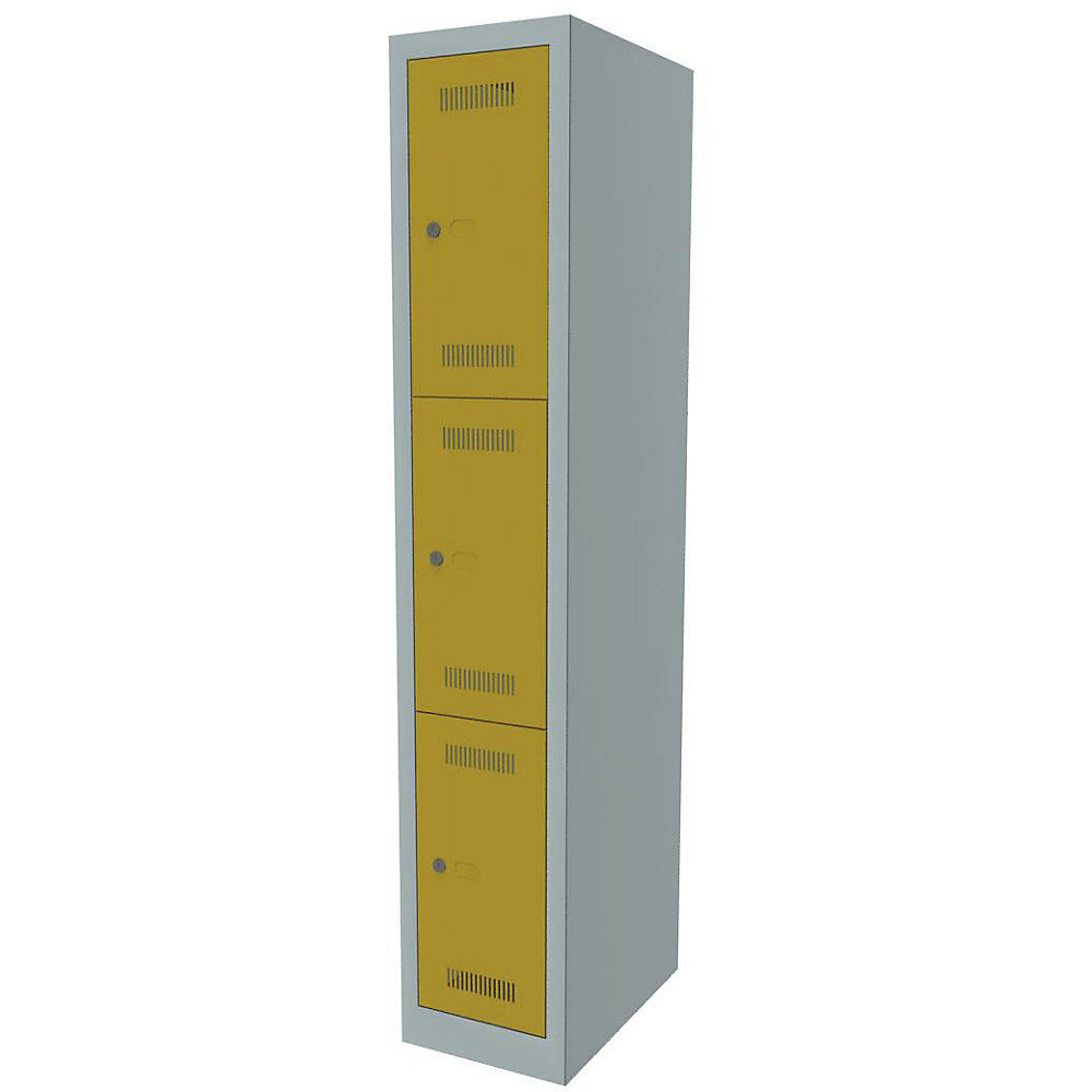 Vestiaire multicases MonoBloc™, 3 casiers par compartiment