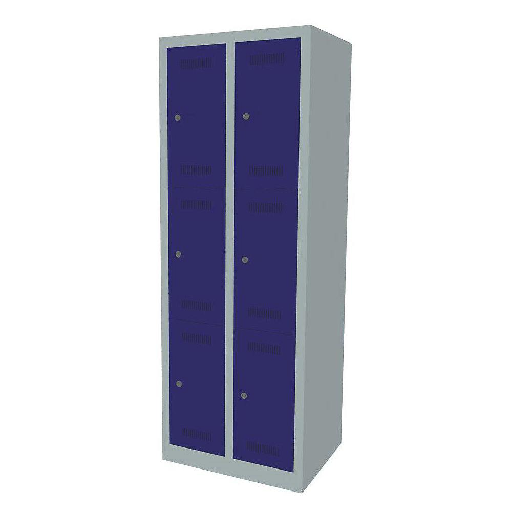 Vestiaire multicases MonoBloc™, 3 casiers par compartiment