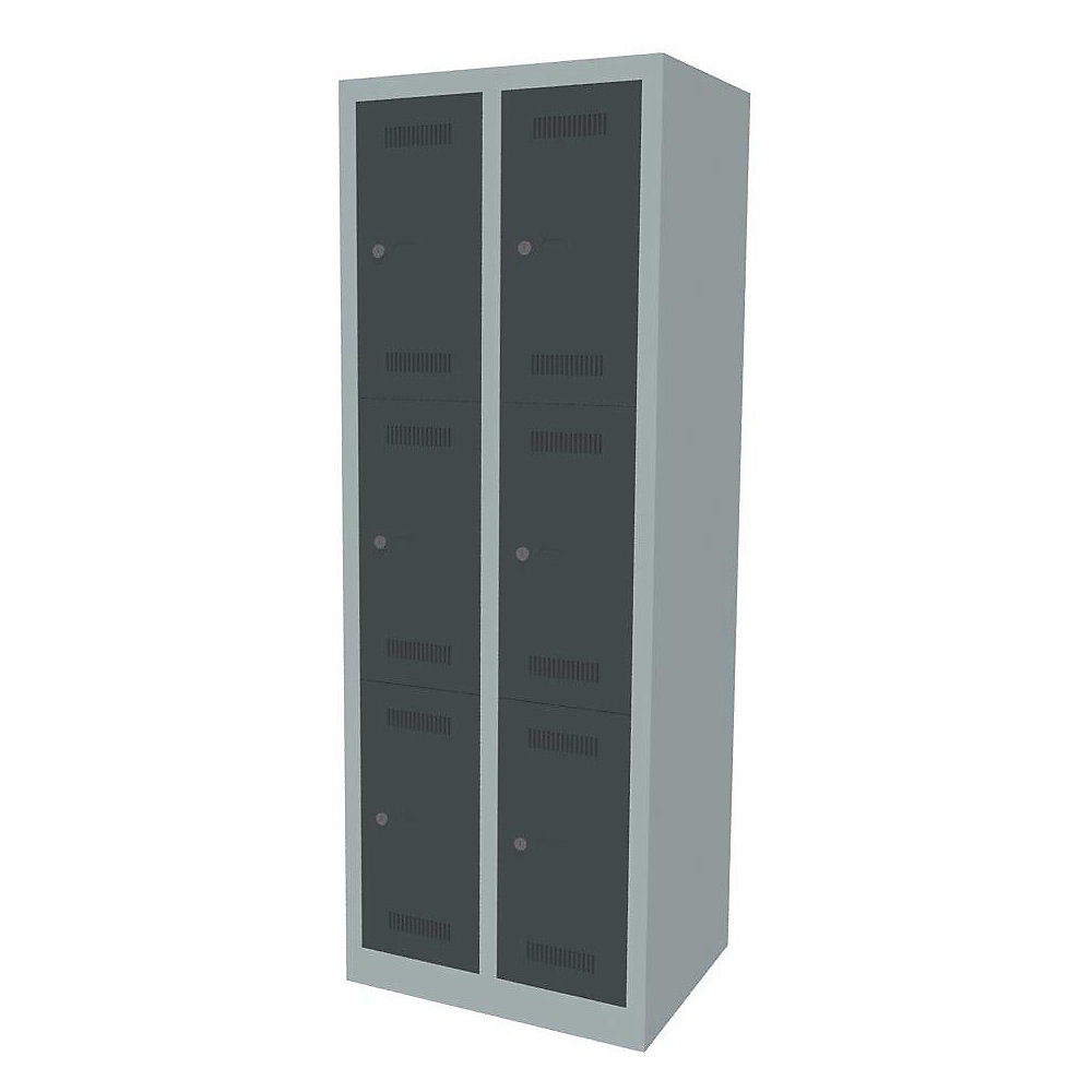 Vestiaire multicases MonoBloc™, 3 casiers par compartiment