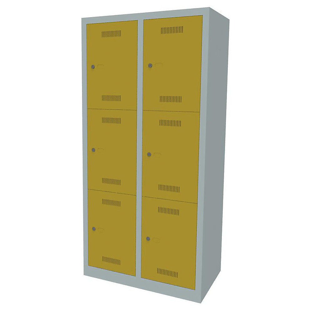 Vestiaire multicases MonoBloc™, 3 casiers par compartiment