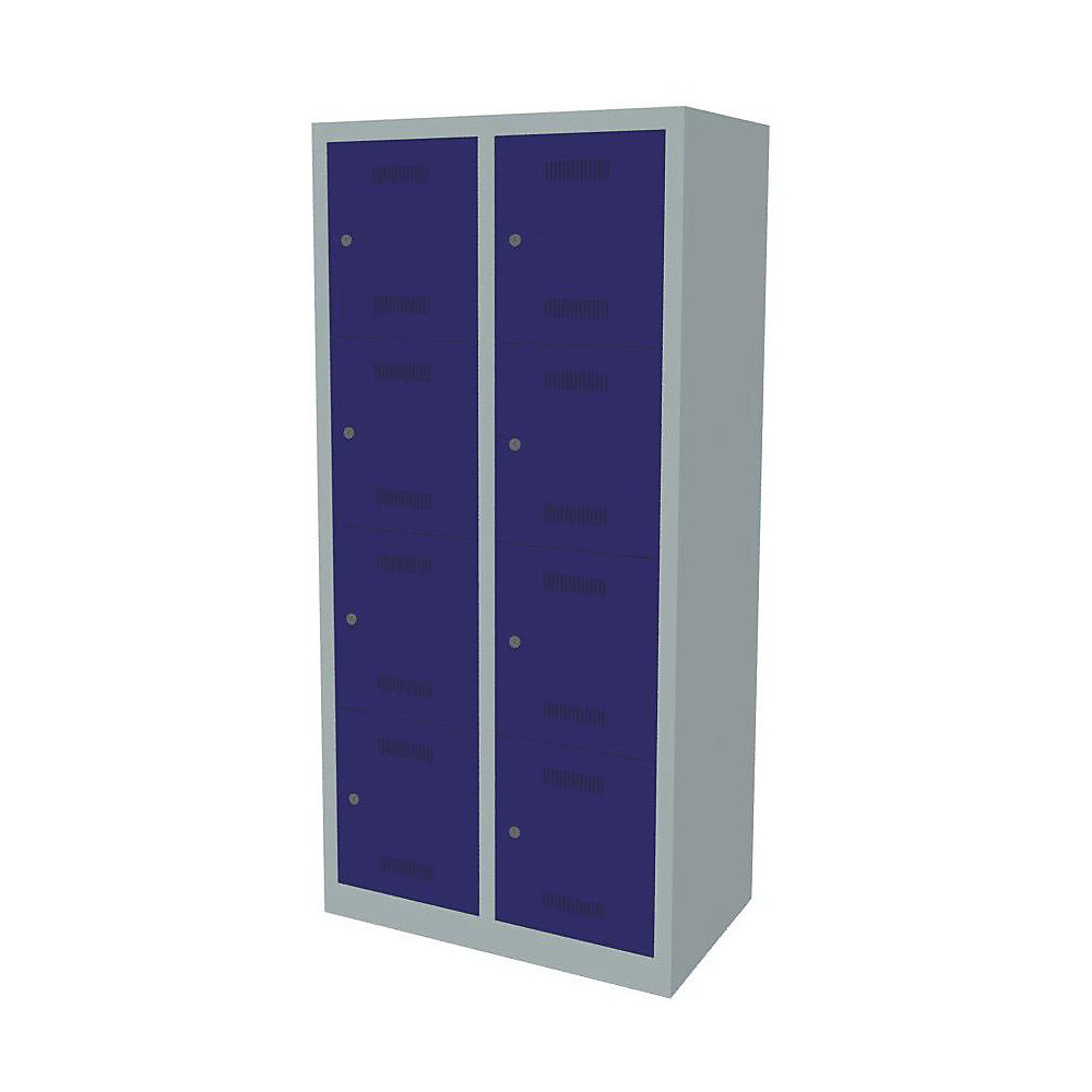 Vestiaire multicases MonoBloc™, 4 casiers par compartiment