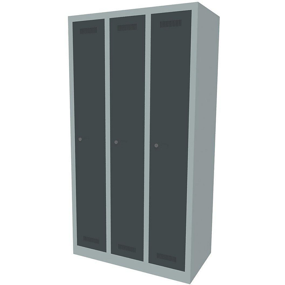 Penderie MonoBloc™, largeur compartiments 248 mm, un niveau