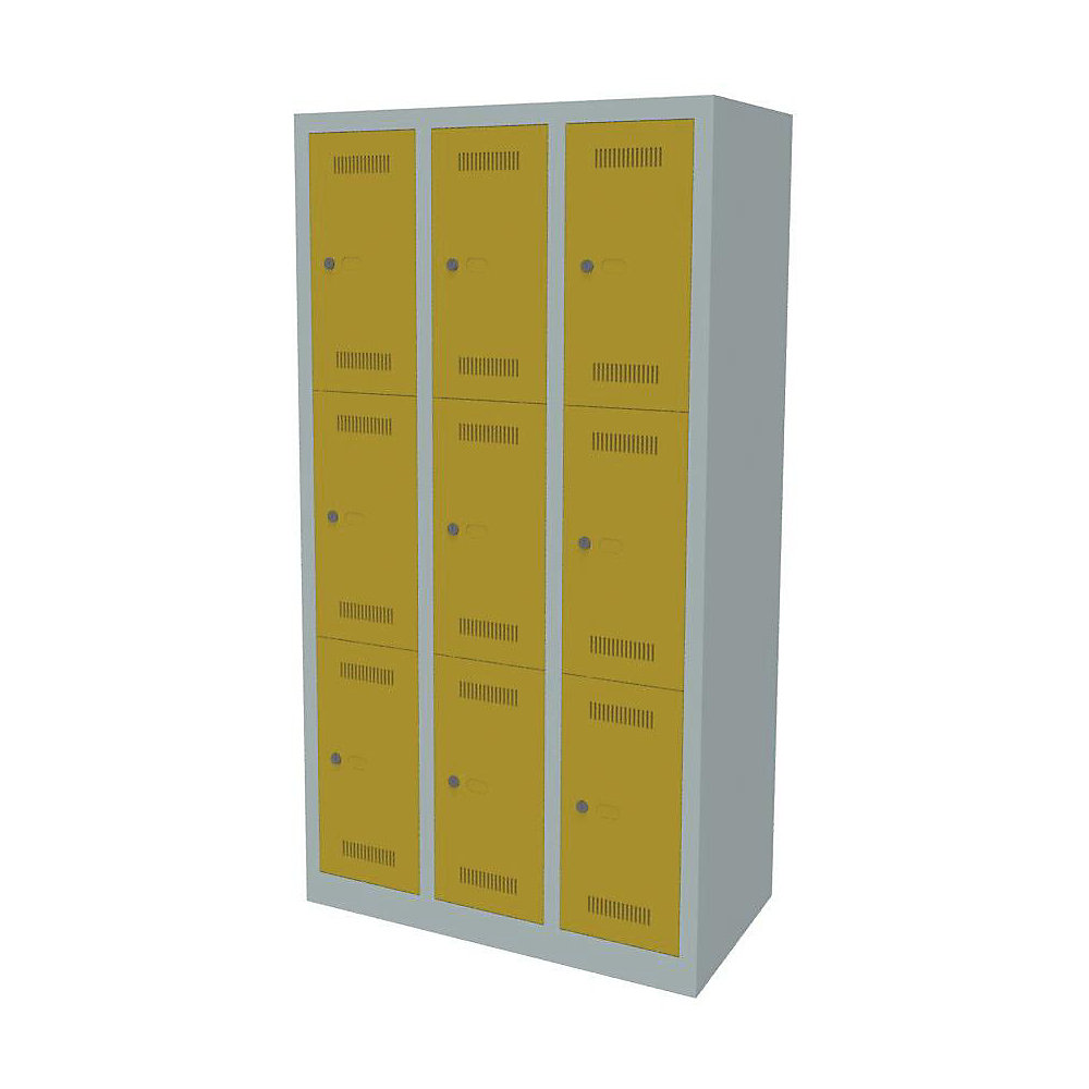 Vestiaire multicases MonoBloc™, 3 casiers par compartiment