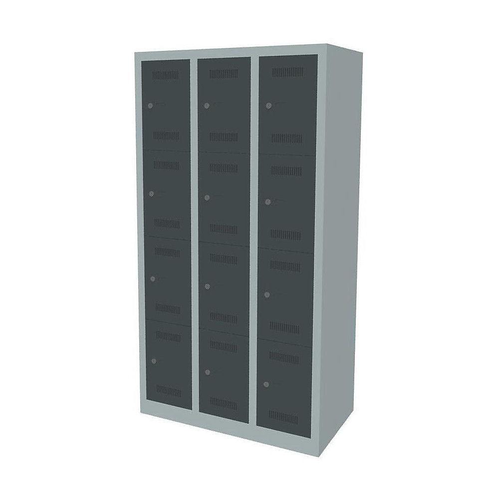 Vestiaire multicases MonoBloc™, 4 casiers par compartiment
