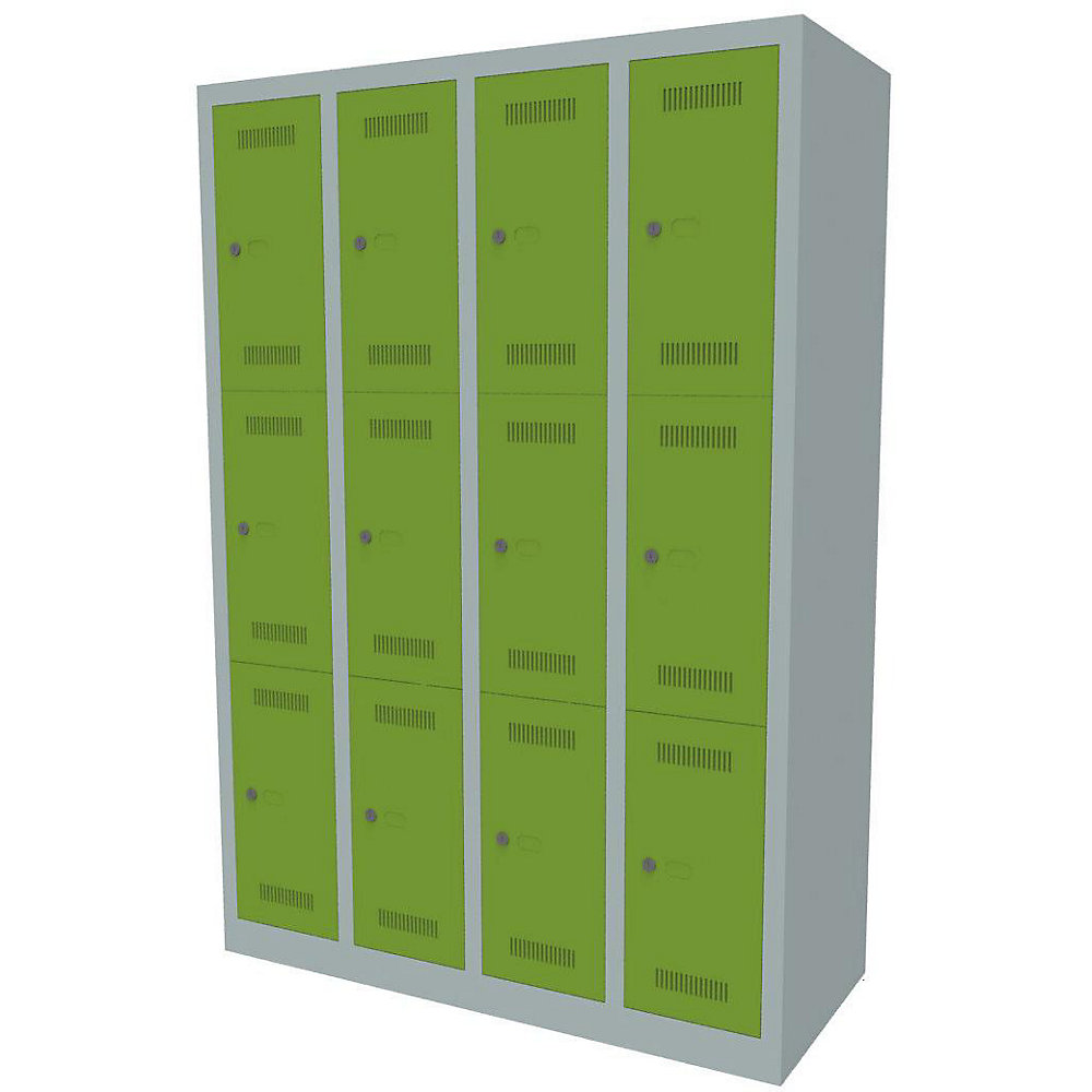 Vestiaire multicases MonoBloc™, 3 casiers par compartiment