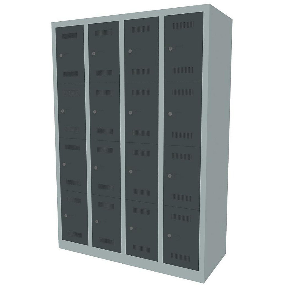 Vestiaire multicases MonoBloc™, 4 casiers par compartiment