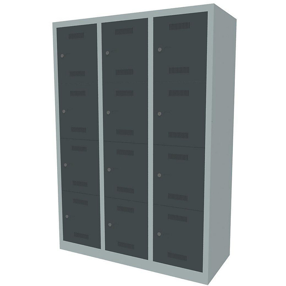 Vestiaire multicases MonoBloc™, 4 casiers par compartiment