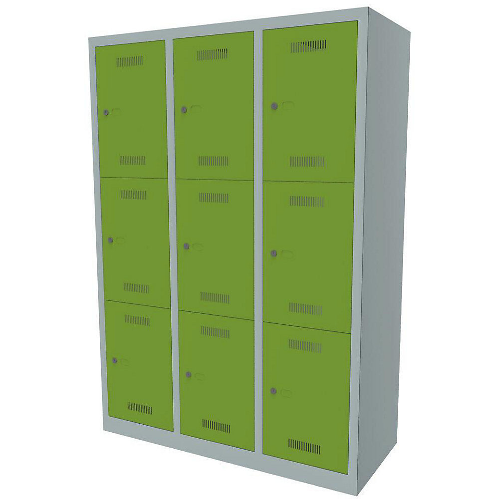 Vestiaire multicases MonoBloc™, 3 casiers par compartiment
