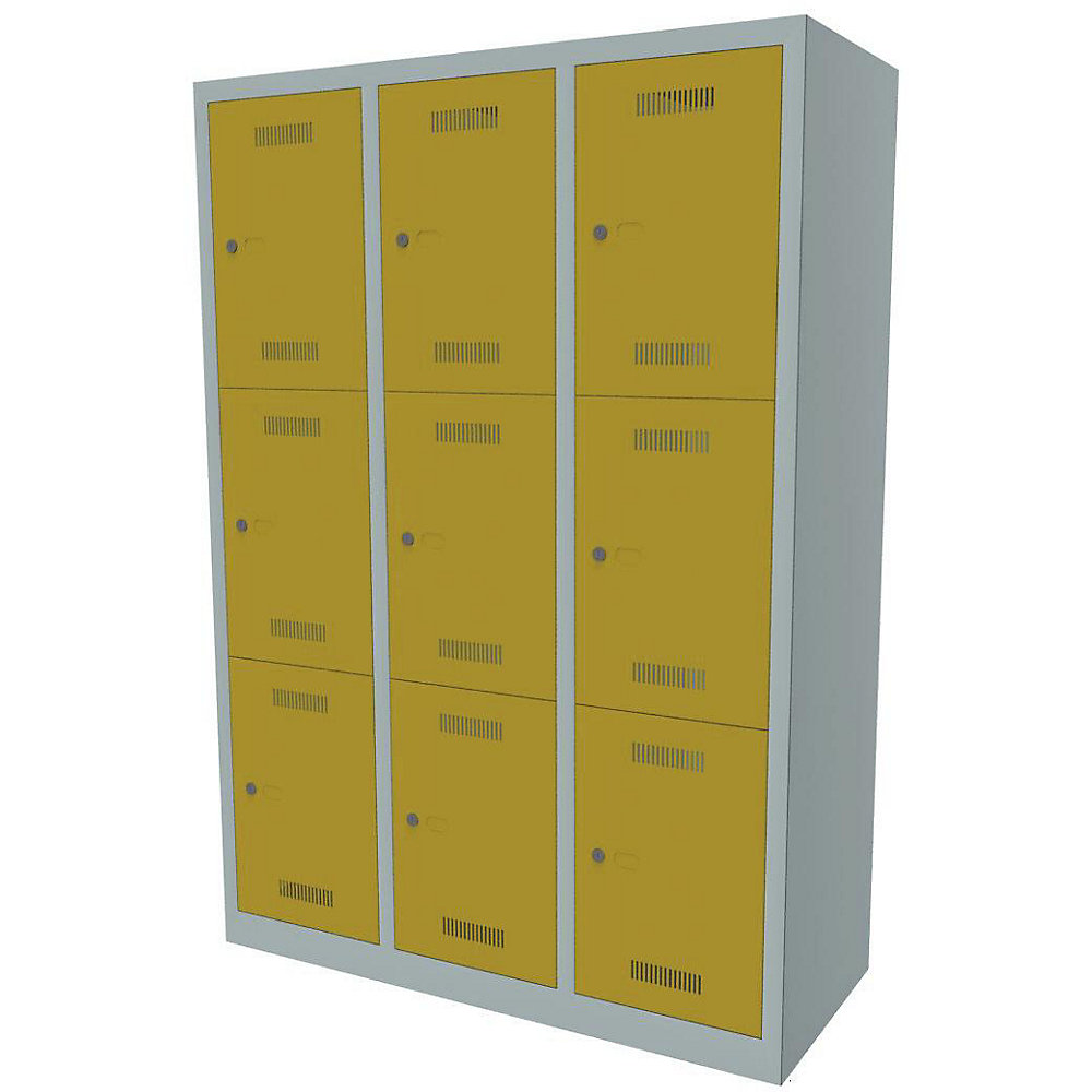 Vestiaire multicases MonoBloc™, 3 casiers par compartiment